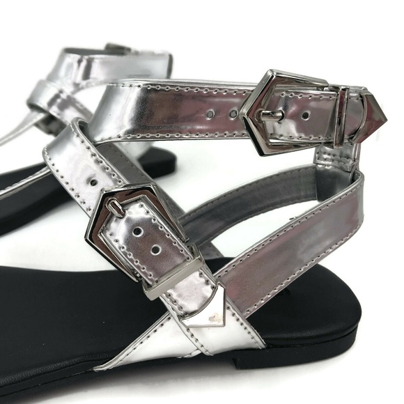 ShoeMint T-Strap Sandals Size 6 Med Ankle Straps - Picture 3 of 8